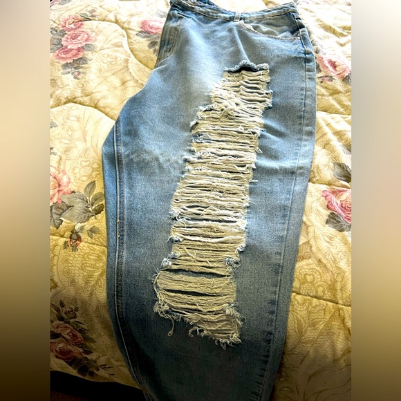 Denim - Ripped Denim Jeans